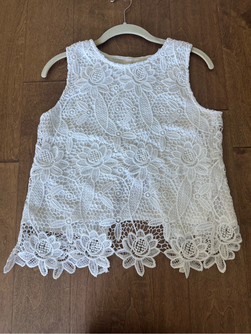 Sans Souci White Crochet Lace Top